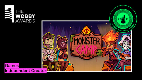  WEBBY AWARDS Monster Camp was selected an “honorée” for “GAMES - INDEPENDENT CREA