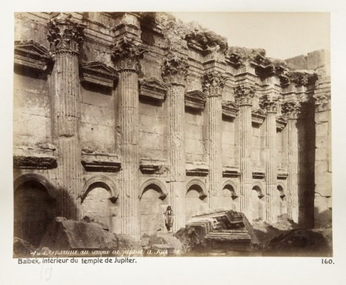 historyfilia:Historical photographs of the Temple of Jupiter, in Baalbek (Lebanon). Taken by F&eacut