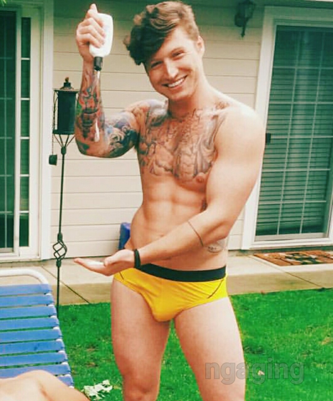malecelebunderwear:  ngaging:Scottysire &amp; Zane speedos 👍😌 You’ll