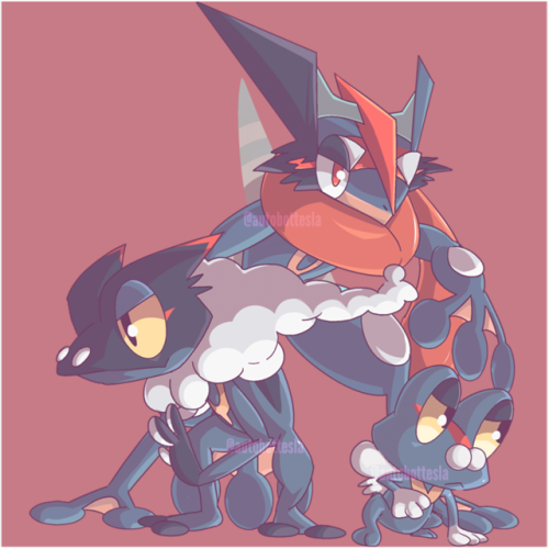 autobottesla: Custom Satoshi-Gekkouga | Ash-Greninja Line Commission ケロマツ | Keromatsu | Froakie (Cus