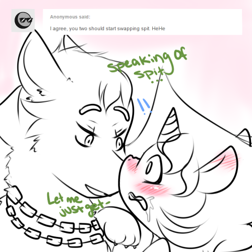 questions-for-peachy:  Peachy: …Shenanigans ensued. A-as I said, you didn’t miss anything. Really.(Feat. fenrir8919)  So cute <3 Shippyshippyship~ X3