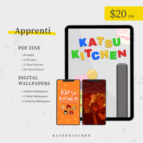 katsukitchen: katsukitchen:katsukitchen:Get your copy of the Katsukitchen cookbook zine now! Gum