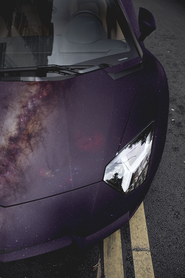 motivationsforlife:  Galaxy Aventador by Mathieu Bonnevie // Edited by MFL