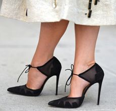 heelswhore:  womenshoesdaily:  NYFW Spring 2014 Street Style  ❤️❤️❤️