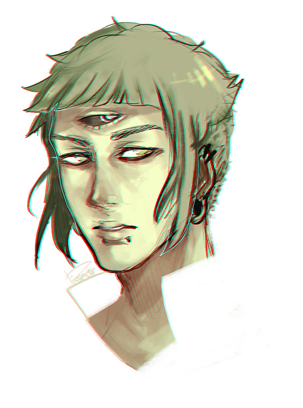 dissectr:  i was goin through ur ocs whispers and i couldnt resist drawing this guy