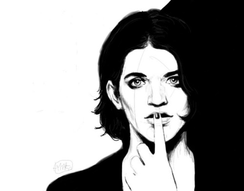 soulmate dry your eyedigtal portrait of Brian Molko from Placebo