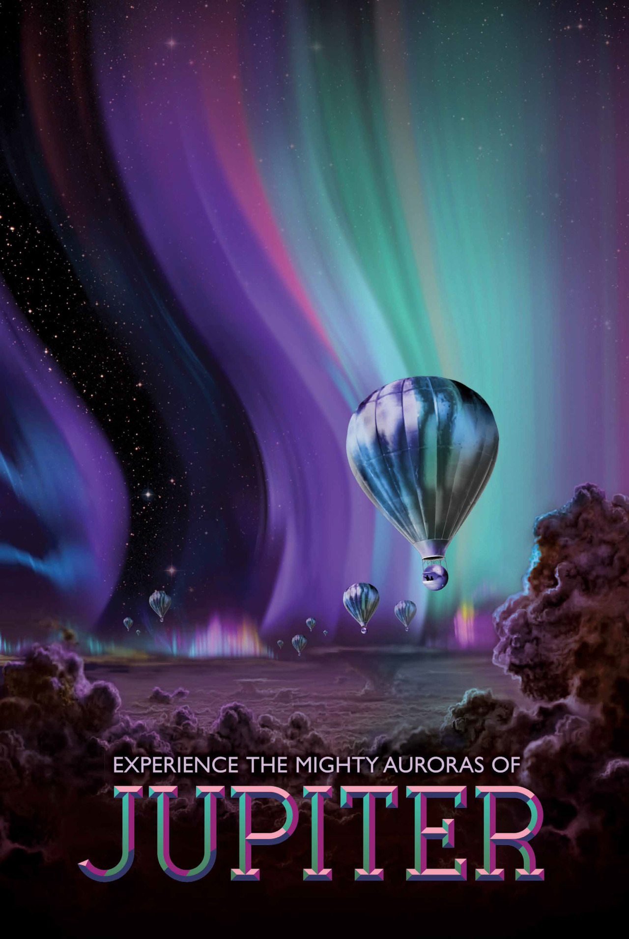 geekynerfherder:  A set of imaginative travel destination posters from NASA Jet Propulsion