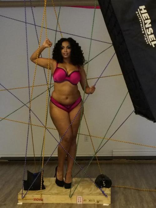 Curves in lingerie