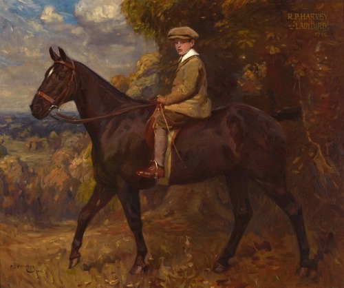 theladyintweed: Sir Alfred James Munnings  Master R.P. Harvey on Ladybird  