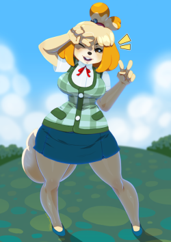 tovio-rogers:animal crossing’s isabelle drawn up for patreon &lt; |D’‘‘‘