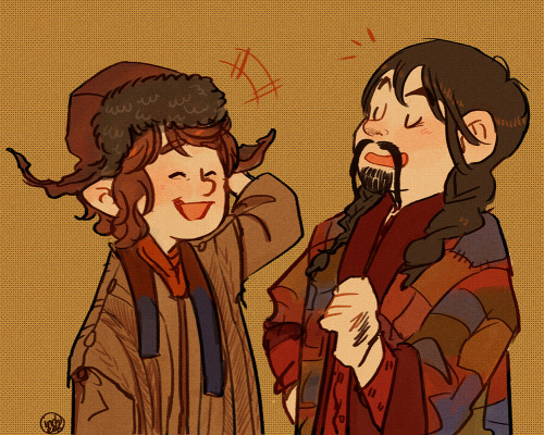 inchells:  For the latest letsdrawthehobbit challenge!! I’ve always wanted to draw Bilbo in Bofurs’ hat so this was just an excuse  