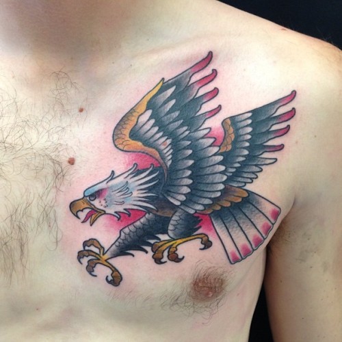 maxchaney-chicago:  Navy tats #eagle #eagletattoo #tattoo #navytattoo #windycitytattoo #chicago #nofilter #traditionaltattoo #nipple #bird