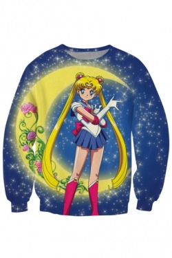 linmymind: Charming Moon Print Items  Sweatshirt