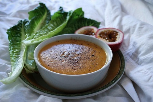 Spicy veggie soup Made extra creamy with a few cashews. I love making soups at the end of the week w