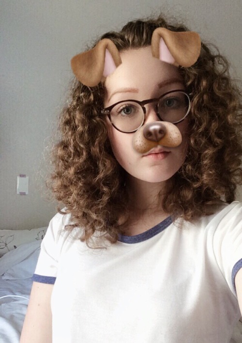 lattefoam: the dog filter kinda matches my hair and that makes me so happy