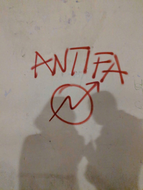 Antifa graffiti in Venice, Italy