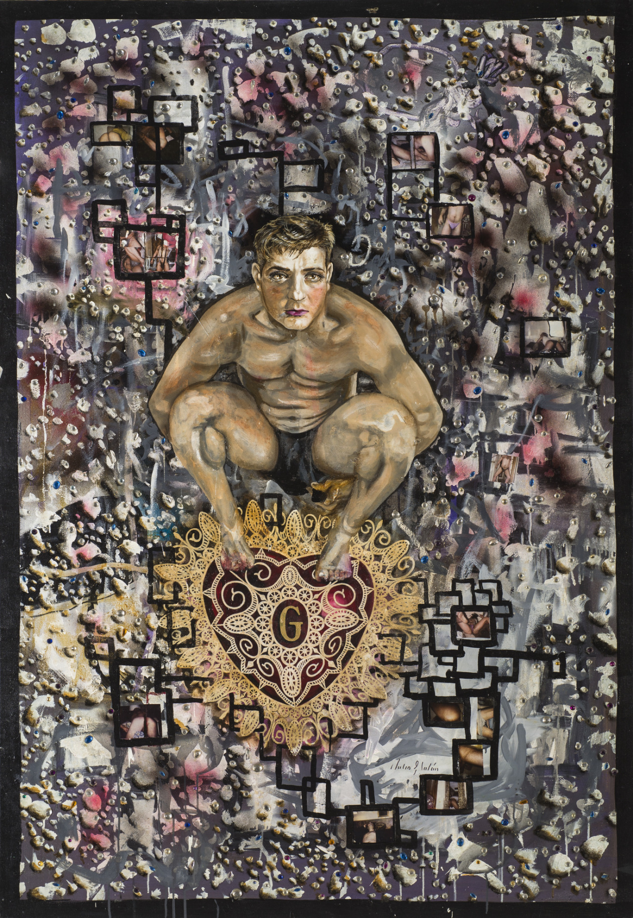 Julio Galán (1958-2006) — Matina de Gato (mixed media, 1999)