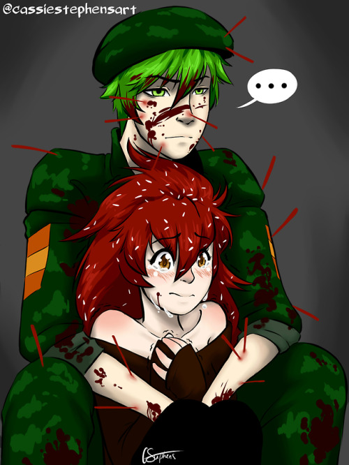 Fliqpy and Flaky(He’s not gonna hurt her)Artist headcanon time! I have a small idea that Fliqp