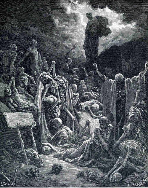 artesbw:The Vision of the Valley of Dry Bones Gustave Doré 1866