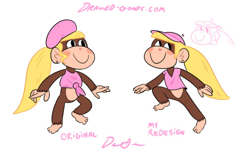 Hey folks! Long time no Drawed.  I maintain that Dixie Kong’s original design looks like she w