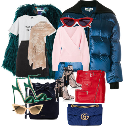 Weekend shenanigans! by sam-petit featuring a blue coat
Tome cut out shoulder top, $750 / White t shirt / Kenzo puffer jacket, $910 / MANGO blue coat / Manokhi mini skirt, $585 / Topshop denim mini skirt / Philosophy di Lorenzo Serafini snake skin...