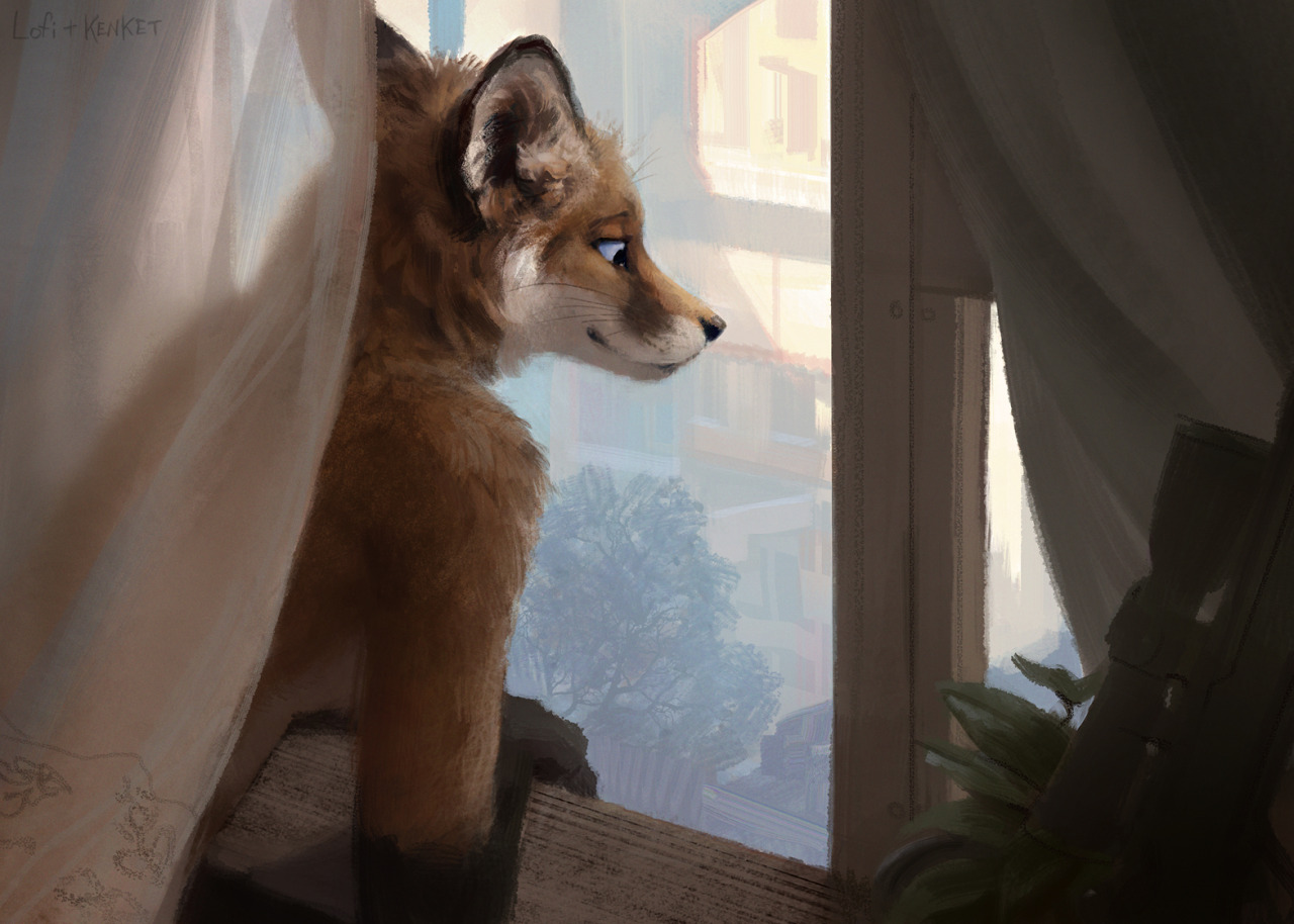furry-punk:  Good Morning - by hax  Oooo wow, nice art~ &lt;3