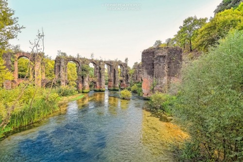 Roman aqueduct in Nicopolis, Greece