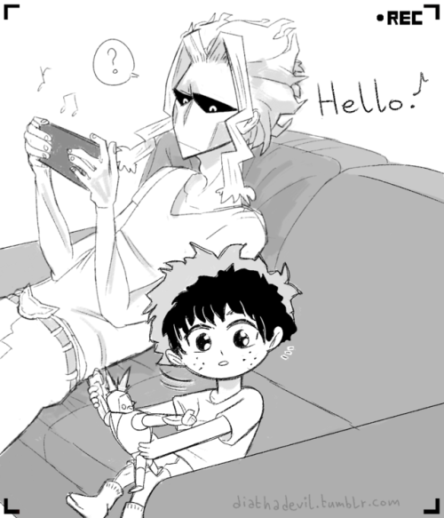 diathadevil: Hi hello I’m here with another Dad Might and Izuku vine comic. This time it’s based on this adorably cute vine. 