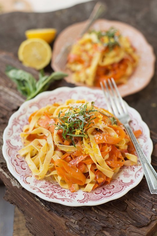 shitfree:  Carrot Ribbon Fettuccine Recipe (Photo Recipe) 