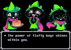 niisbbb:   Fluffy Boy Power!  Can’t get enough of Ralsei and his cuteness!  Im thinking of making these into stickers, would anyone be interested in  that? Let me know which one is your fave that you would consider buying  as a sticker!     c: