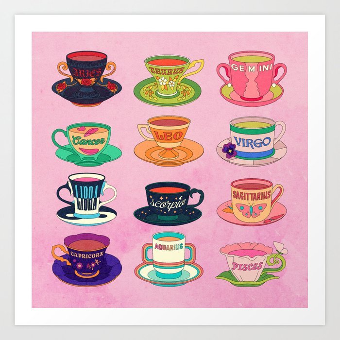 figdays:
“ Zodiac Tea Art Print by Berlin Michelle
”