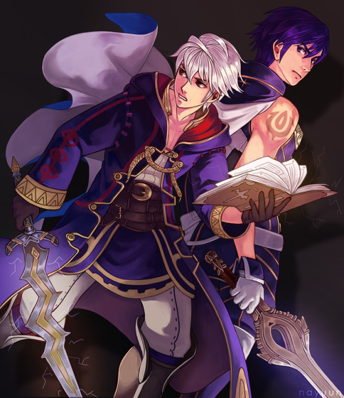 nayuunart:Male Chrom and Robin Commission.