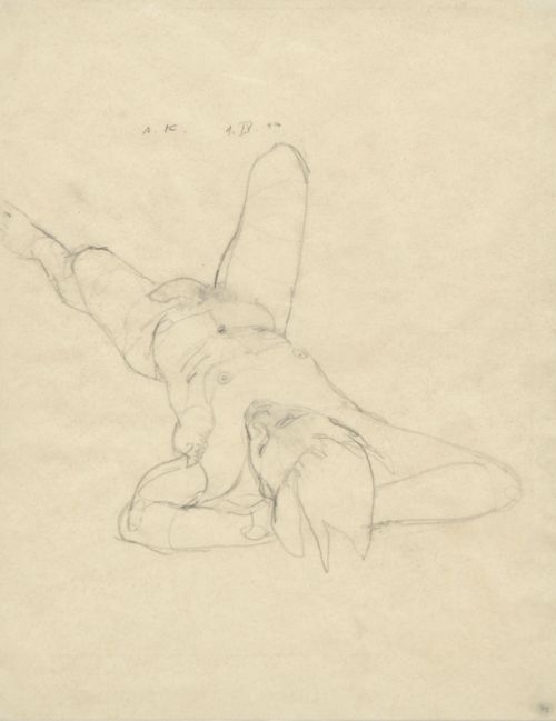 thunderstruck9:Anton Kolig (Austrian, 1886-1950), Liegender männlicher Akt [Reclining male nude