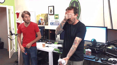 gavinfree-michaeljones-rteeth:  chanmanthe2nd:  Geoff and Gavin in Achievement HUNT #33   Dad and son.