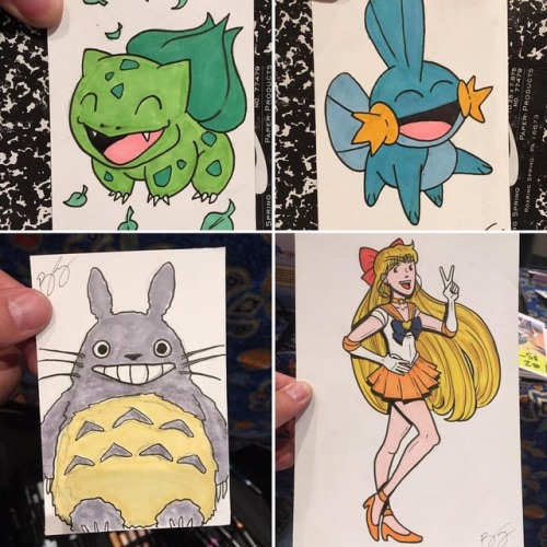 Some of my favorite commissions from today at #NYCC Day 2! See you all tomorrow!! #Pokemon #sailormo