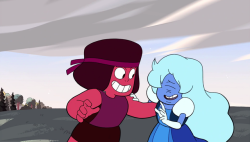 canonlgbtcharacters: the canon LGBT+ couple of the day is ruby and sapphire from steven universe ! 