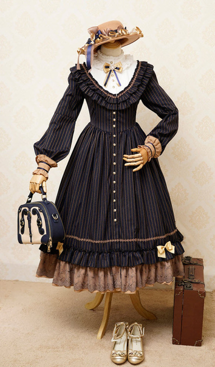 lolita-wardrobe: New Round Preorder: 【-The Florentine Traveller-】 Classic Lolita OP Dress ◆ Top Qual