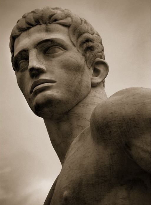 ganymedesrocks:  “Marble athlete”, from the Foro Italico in Rome