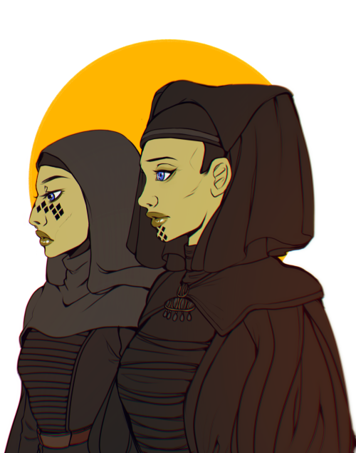 tffbt:Barriss and Luminara doodle while I was re-watching the “Return to Geonosis” Arc in TCW