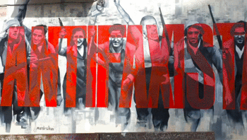kropotkindersurprise:August 2019 - ANTIFAXISTAK: Antifascist mural in Bilbo, Basque