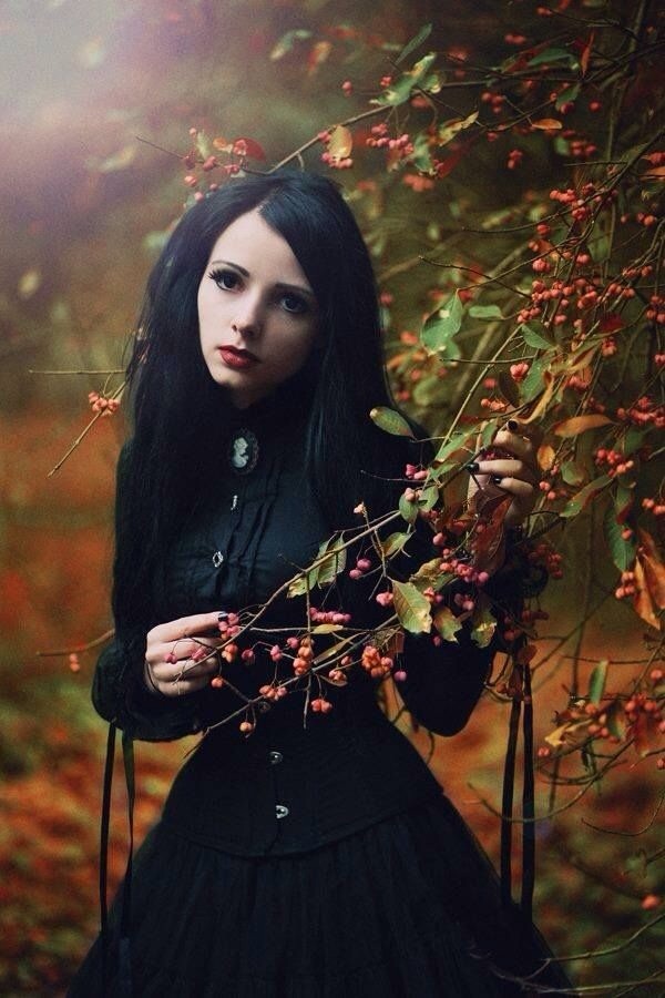 Goth Girl reflection in the fall http://pinterest.com/pin/432556739182870010/