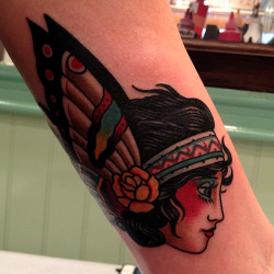 thievinggenius:  Tattoo done by Paul Dobleman.