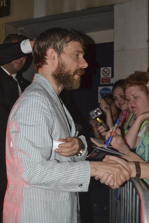 shufm:Richard III, stage door.Martin is the cutest man in the world, I swear . 