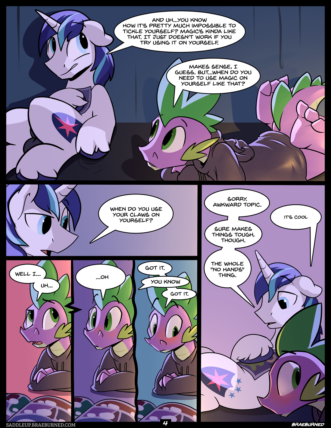 feelin-fristy:  braeburned:  Here it is! My comic for Saddle Up 2, Comic Relief.