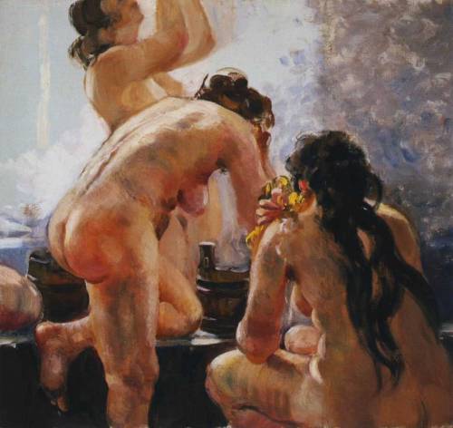 A Russian Communal Bath (1945), by Aleksandr Gerasimov