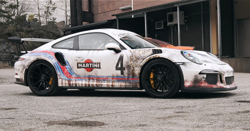 This guy wrapped his $175K Porsche GT3 RS to look like a worn-out Martini racer that’s seen be