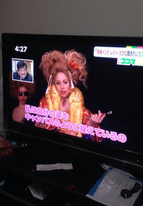 ladyxgaga:  Photos of Gaga doing an interview for a Japanese television show.  