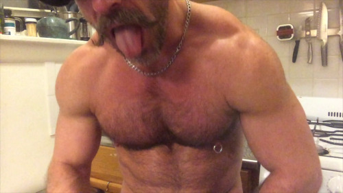 samuelmuscle:  Smokin’ Pec Play As the hairy muscle beast Samuel Colt smokes the rest of his fat cigar, he rubs his leather gloves all over his sweaty muscle, flexing pecs, biceps, teasing his nipples and sniffing his manly pits. After getting worked
