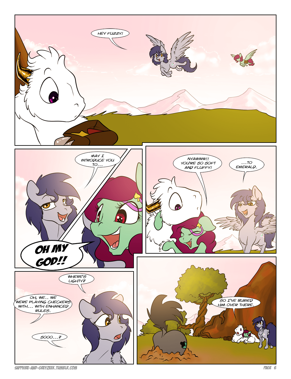 sapphire-and-greyzeek:  Chapter II - Page 6 We’re finally moving on.Next page will