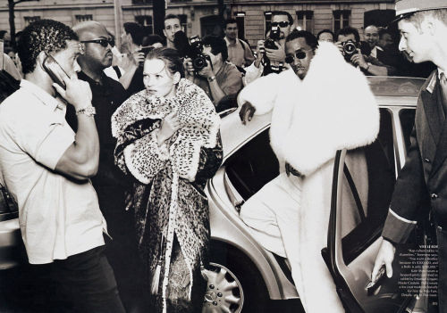 howtobeafuckinglady:  “Puffy Takes Paris” Kate Moss, Alek Wek, Oluchi Onweagba, Jacquetta Wheeler, Debra Shaw, Sean “Diddy” Combs, Jean Paul Gaultier, Karl Lagerfeld, Oscar de la Renta & John Galliano photographed by Annie Leibovitz,